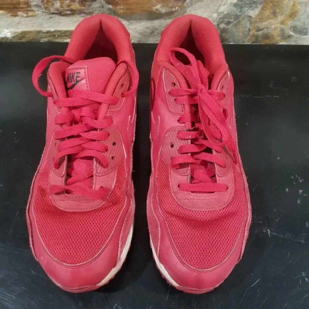 Nike Air Max 90  Chicago Red Sneakers Shoes Size 11.5  537384-604 No Insoles